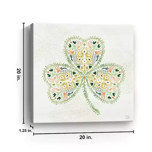 Decorative Shamrock Canvas Art Print