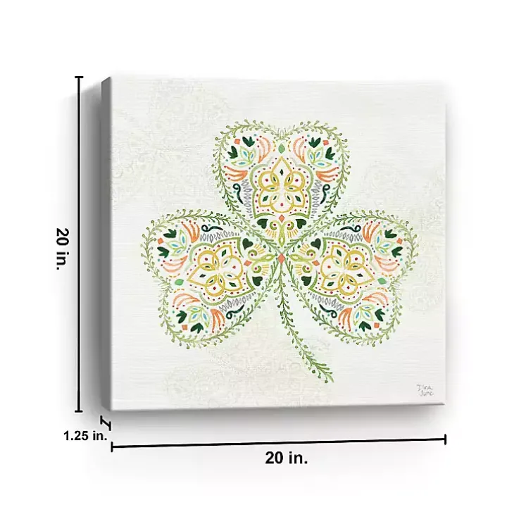 Decorative Shamrock Canvas Art Print