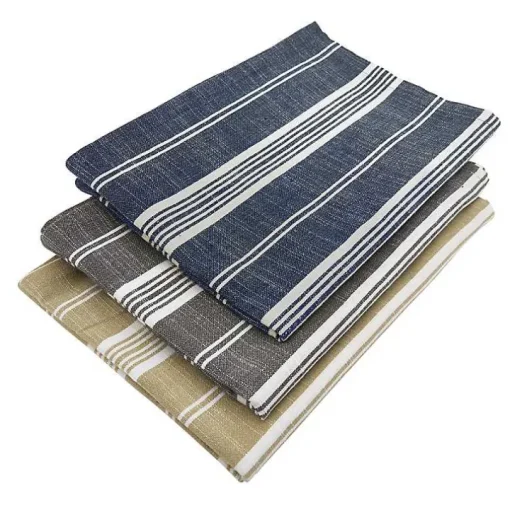 Deep Blue Thin Striped Table Runner