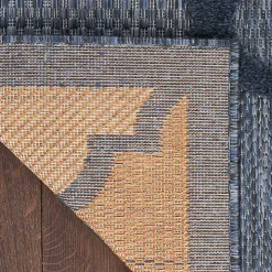 Deep Navy Trellis Outdoor Area Rug, 4x6