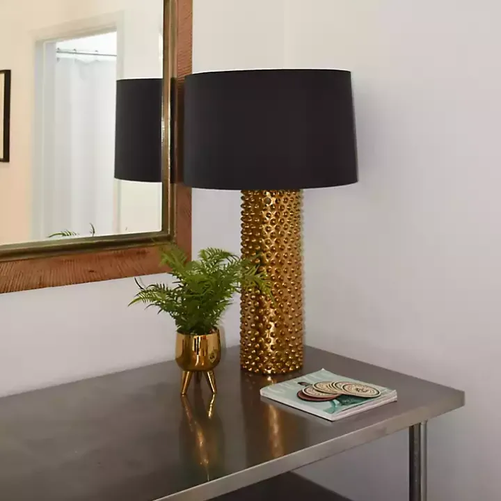 Desktop Palm Plant in Gold Planter