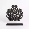 Distressed Black Scroll Statuette