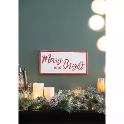 Distressed Merry and Bright Wall Plaque