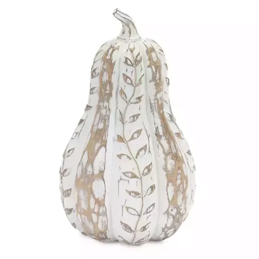 Distressed White Pumpkins, Set of 3