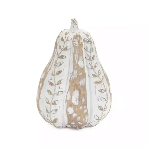 Distressed White Pumpkins, Set of 3