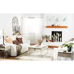 Distressed White Wood 3-pc. Candle Holder Set