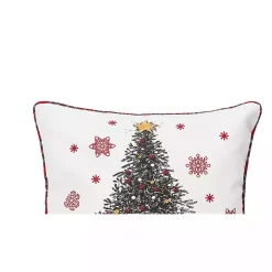 Dogs Around Christmas Tree Throw Pillow