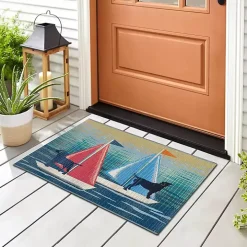 Dogs on Sailboats Indoor/Outdoor Rug, 3x4