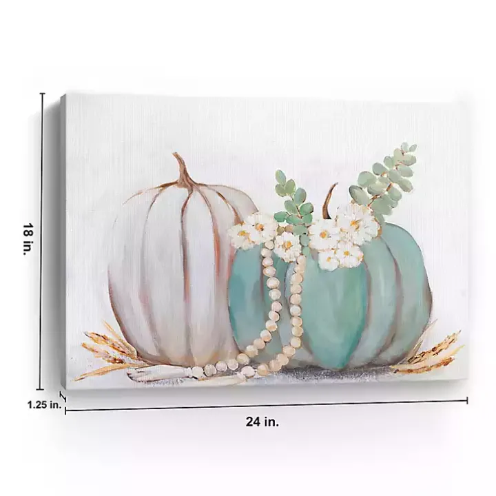 Double Pumpkins Canvas Art Print