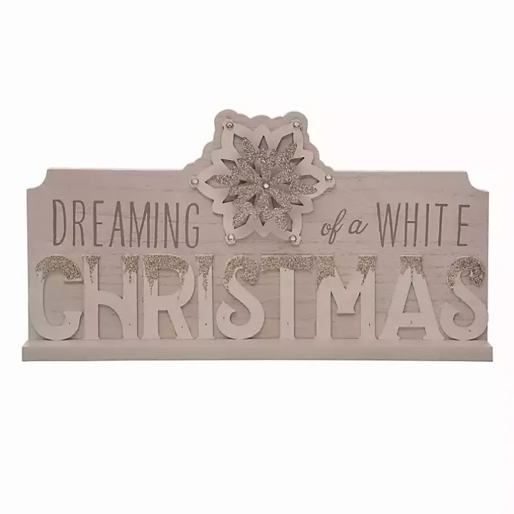 Dreaming of a White Christmas Tabletop Sign