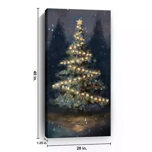 Dreamy Christmas Tree Canvas Art Print, 20x40 in.