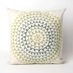 Earthy Ivory Lamontage Swirl Outdoor Throw Pillow