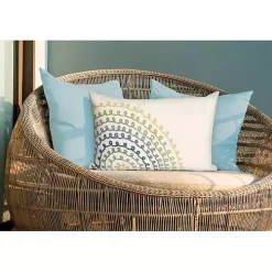 Earthy Ivory Lamontage Swirl Outdoor Throw Pillow