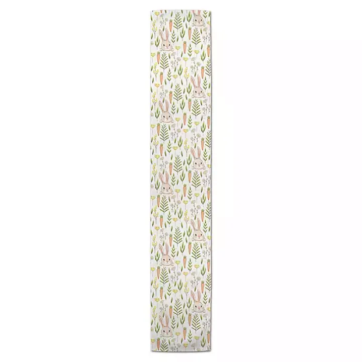 Easter Bunnies and Carrots Table Runner, 72 in.