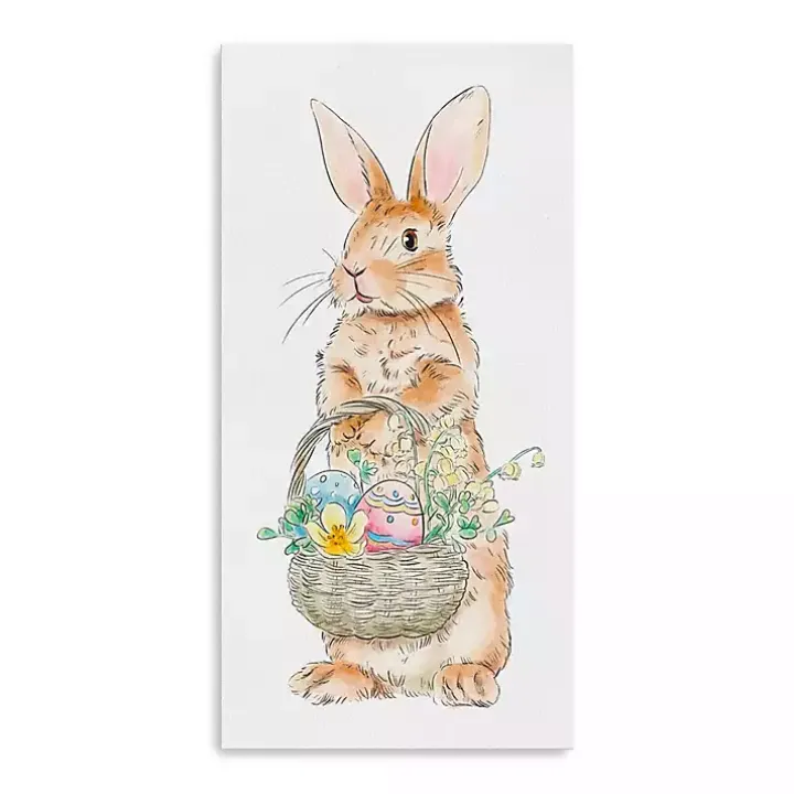 Easter Bunny's Basket Canvas Art Print