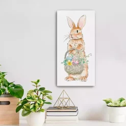 Easter Bunny's Basket Canvas Art Print