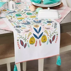 Easter Garden Folk Table Runner, 108 in.