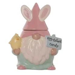 Easter Gnome with Bunny Ears Cookie Jar