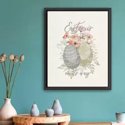 Easter Is On Its Way Framed Canvas Art Print
