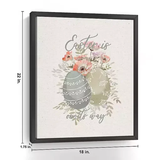 Easter Is On Its Way Framed Canvas Art Print