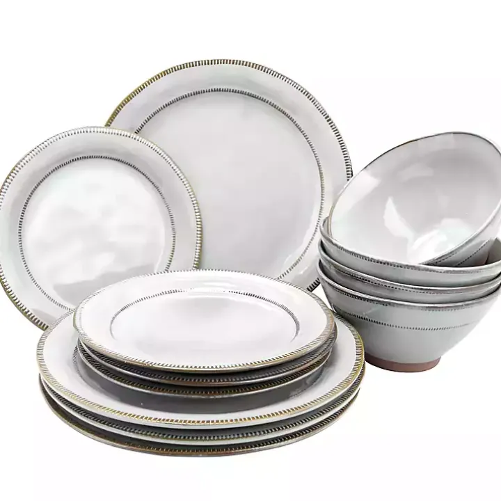 Eggshell Glazed Round 12-pc. Dinnerware Set