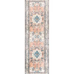 Eleanor Distressed Medallion Washable Runner