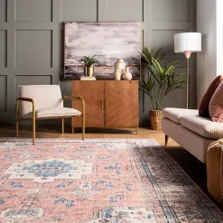 Eleanor Medallion Washable Area Rug, 4x6