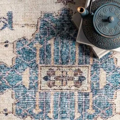 Eleanor Medallion Washable Area Rug, 4x6