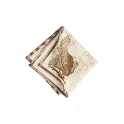 Elegant Turkey Harvest Napkins, Set of 6