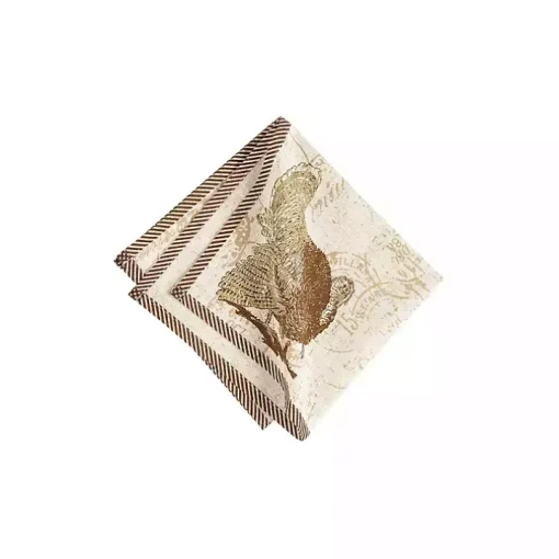 Elegant Turkey Harvest Napkins, Set of 6
