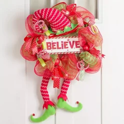 Elf Legs Christmas Wreath