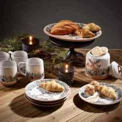 Embossed Woodland Christmas Serving Platter