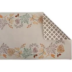 Embroidered Autumn Leaves Table Runner, 108 in.