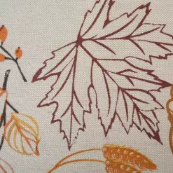 Embroidered Autumn Leaves Table Runner, 108 in.