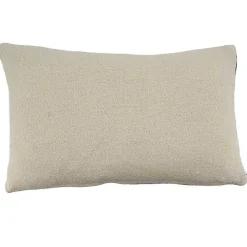 Embroidered Geo Black and White Lumbar Pillow