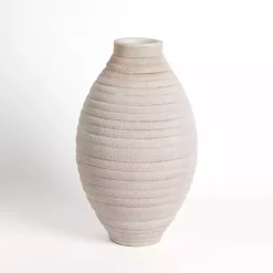 Emelia Ivory Textured Floor Vase, 18 in.