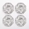 Emery Black Toile Salad Plates, Set of 4