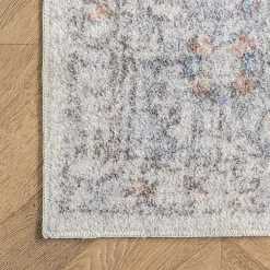 Etta Distressed Vintage Washable Area Rug, 5x8