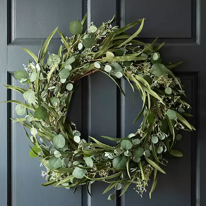 Eucalyptus and Bamboo Leaves Wreath
