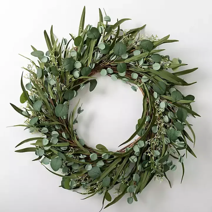Eucalyptus and Bamboo Leaves Wreath