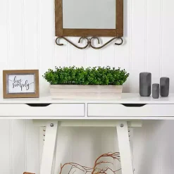 Eucalyptus Arrangement in Wide Wooden Planter