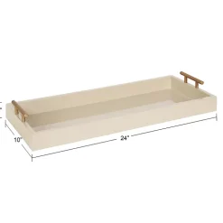 Evelyn Cream Narrow Decorative Tray