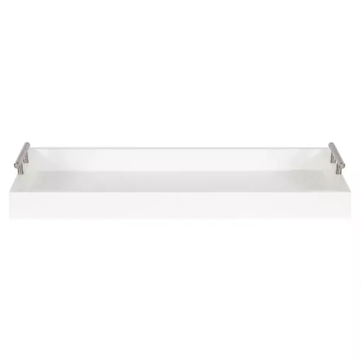 Evelyn White Narrow Decorative Tray
