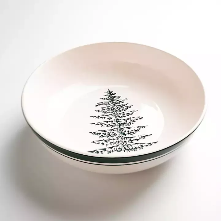 Evergreen Tree Round Serving Bowl