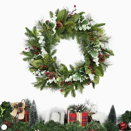 Evergreens and Eucalyptus Berry Wreath
