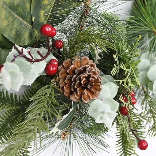 Evergreens and Eucalyptus Berry Wreath
