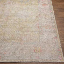 Faded Botanical Washable Area Rug, 5x7