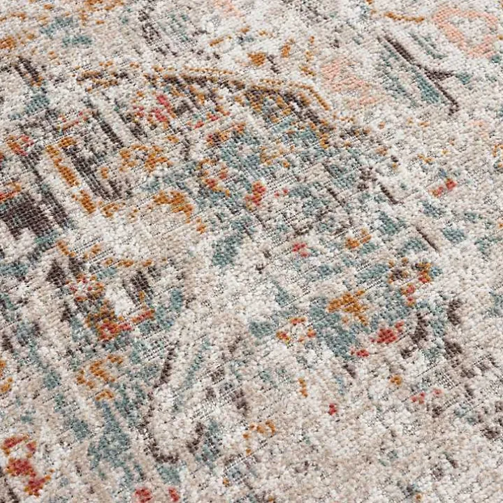 Faded Turkish Indoor/Outdoor Area Rug, 5x7