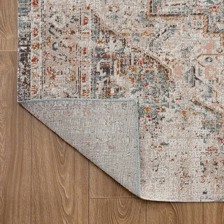 Faded Turkish Indoor/Outdoor Area Rug, 5x7