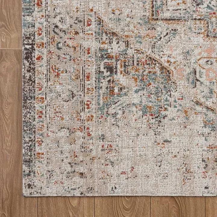 Faded Turkish Indoor/Outdoor Area Rug, 5x7